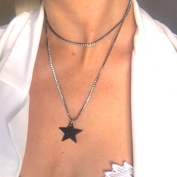 *Rare* Dior Star Pendant Reworked Tennis Versatile Choker / Long Necklace - Picture 5 of 10